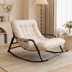 Rocking Chair 2 places & coussin rembourré - Nuvia