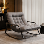 Rocking Chair 2 places & coussin rembourré - Nuvia