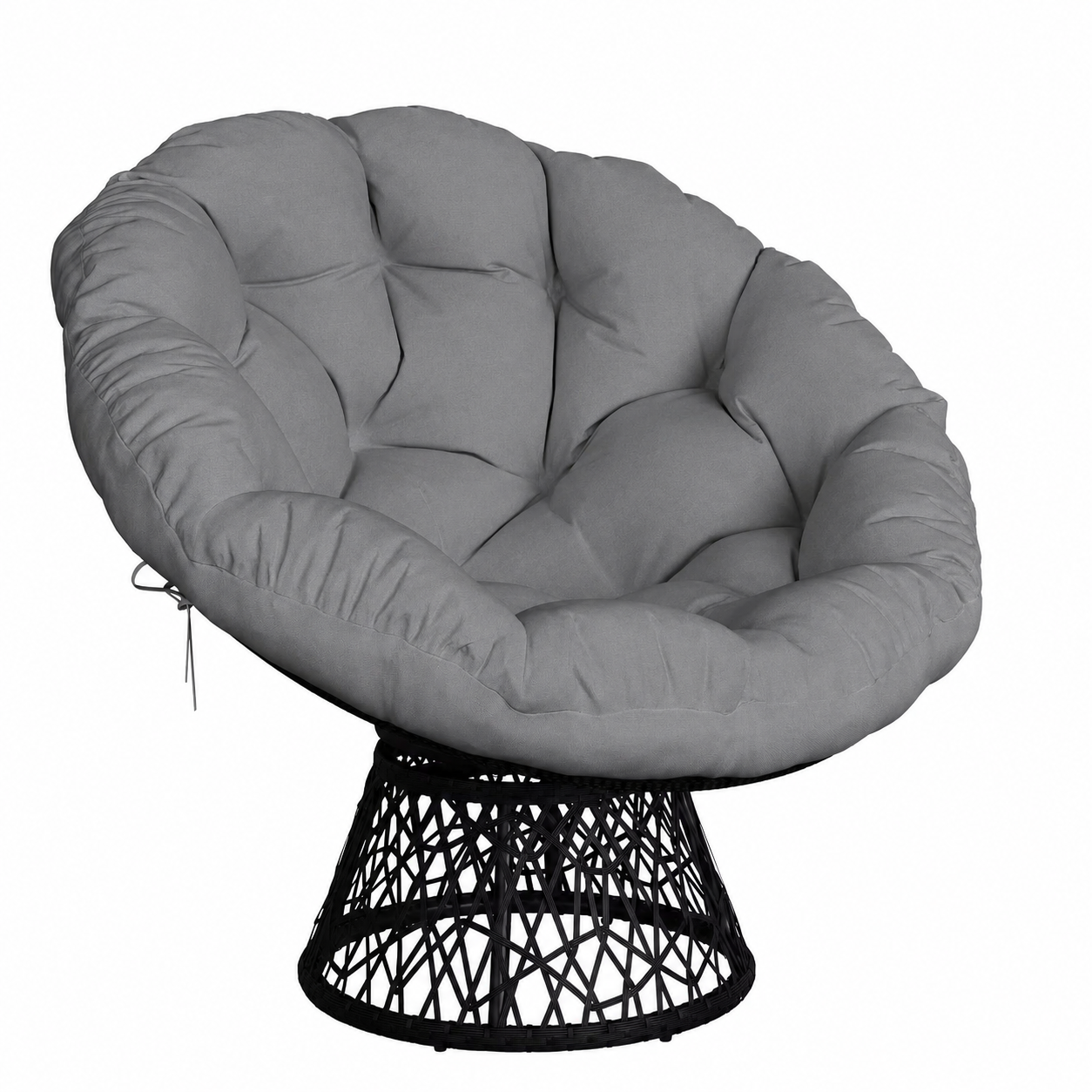 Rocking Chair Rotatif avec Coussin & Osier Tressé — Bulma