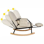 DOVEN - Rocking Chair Inclinable Corduroy Repose-pieds - Fauteuil à Bascule 4 Positions