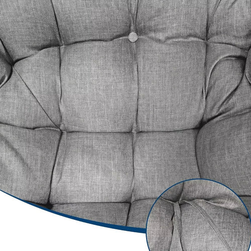 OVALIA - Rocking Chair Rotin Surdimensionné XXL - Fauteuil à Bascule Œuf Coussin