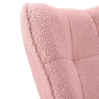 NUVOA Teddy - Rocking Chair Allaitement Dossier Haut - Fauteuil à Bascule Tissu Teddy Chambre Bébé