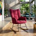 MOLVIK – Rocking Chair Velours Rembourré Ultra Confortable