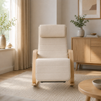 Fauteuil à bascule moderne beige — Alramo Nova