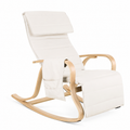 Fauteuil à bascule moderne beige en bois courbé — Alramo Solina