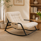 Rocking Chair 2 places & coussin rembourré - Nuvia