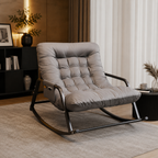 Rocking Chair 2 places & coussin rembourré - Nuvia