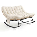 CALMA - Rocking Chair Rotin 2 Places Coussin XXL