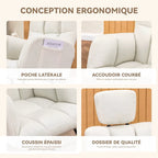 EROVA - Rocking Chair Allaitement Ergonomique Appuie-tête Réglable - Fauteuil à Bascule Dossier Haut Accoudoirs