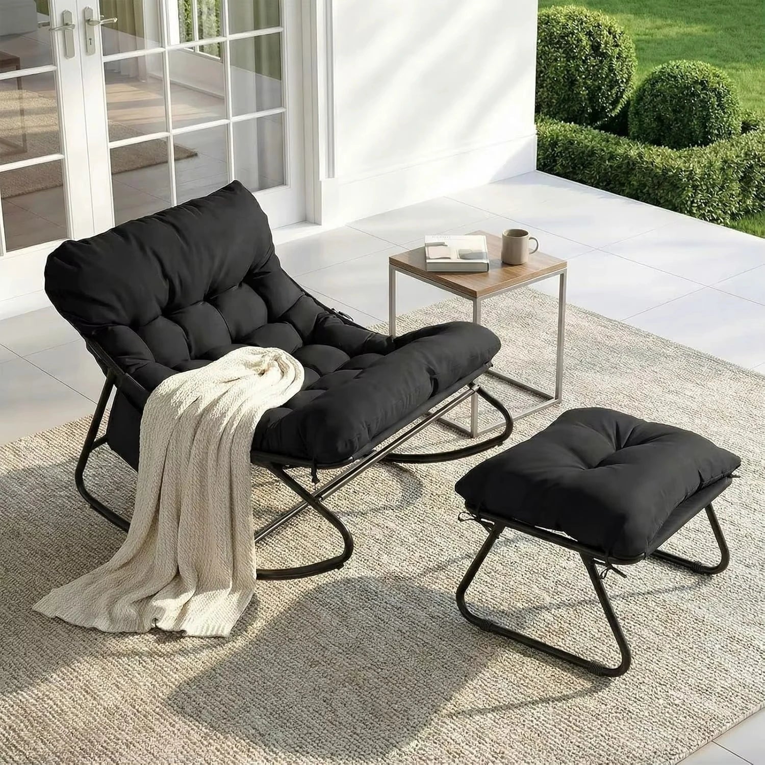 SUNDVIK - Rocking Chair Extérieur Coussin Imperméable