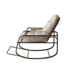 ARKOA Rotin - Rocking Chair Extérieur Résistant Intempéries - Fauteuil à Bascule Jardin Terrasse Balcon