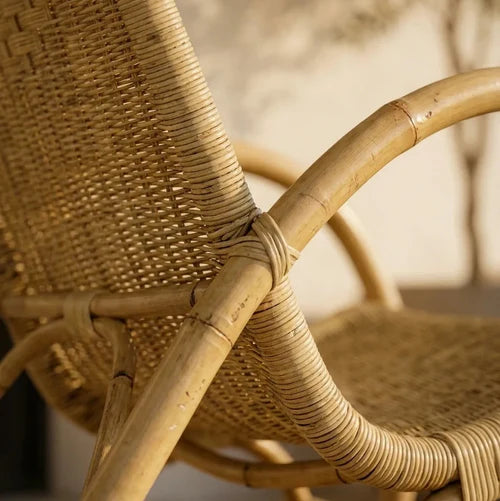 NJIVK - Rocking Chair Rotin & Manau Tressé