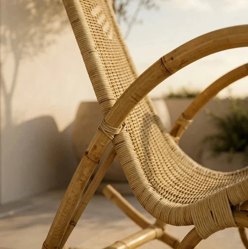 NJIVK - Rocking Chair Rotin & Manau Tressé