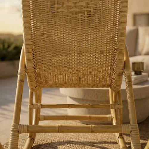 NJIVK - Rocking Chair Rotin & Manau Tressé