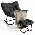 Rocking Chair Relax avec Repose-pieds & Coussin — Solena