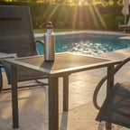 DUOVA - Lot 2 Chaises Longues à Bascule & Table Extérieur - Ensemble Jardin Terrasse Résistant 160kg Appuie-tête