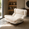 Fauteuil à bascule inclinable en velours avec assise rembourrée — Alramo Veloria
