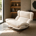 Fauteuil à bascule inclinable en velours avec assise rembourrée — Alramo Veloria