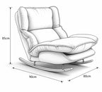 Fauteuil à bascule inclinable en velours avec assise rembourrée — Alramo Veloria